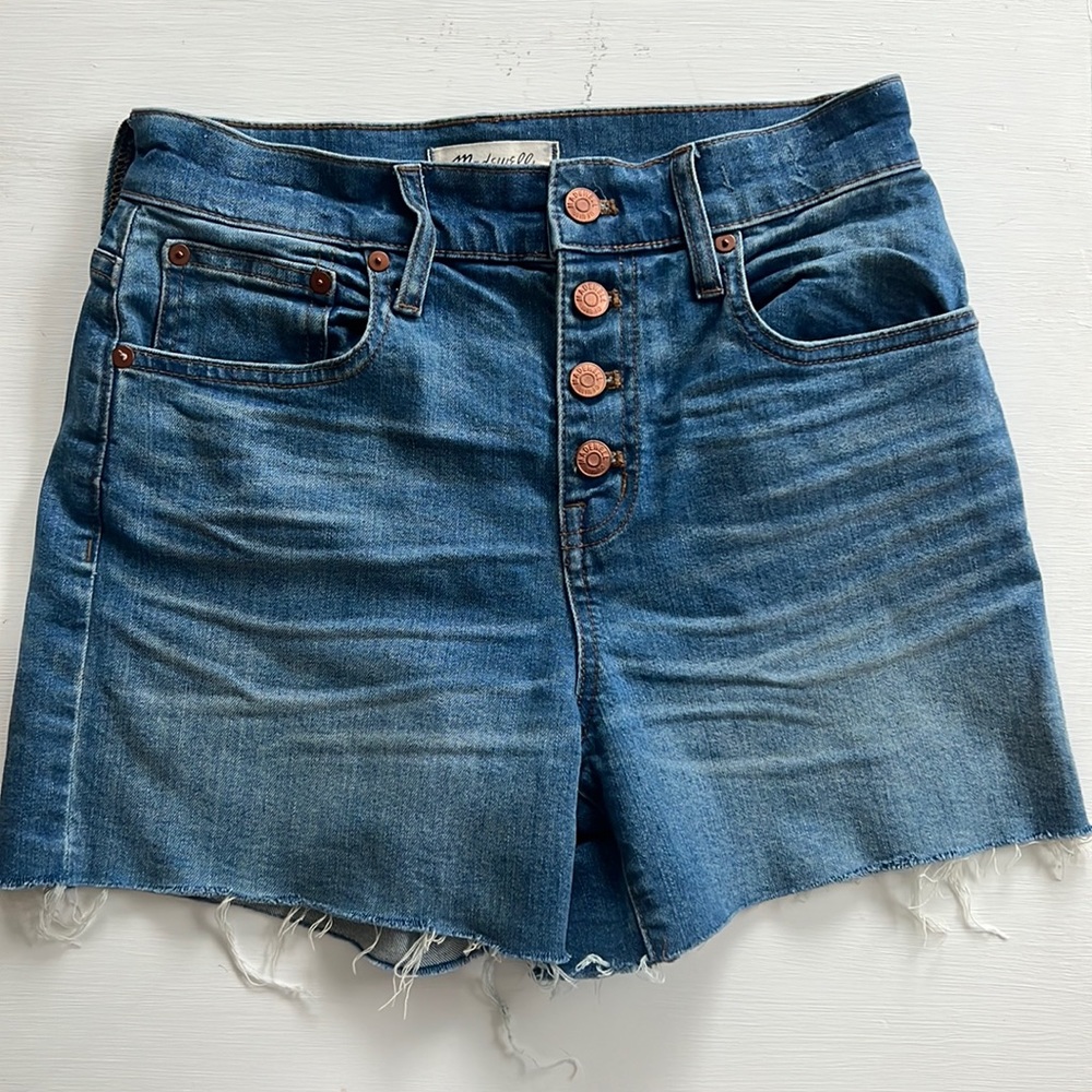 Madewell Blue High Rise Denim Short